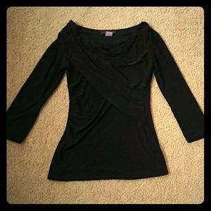 Black pleated shirt